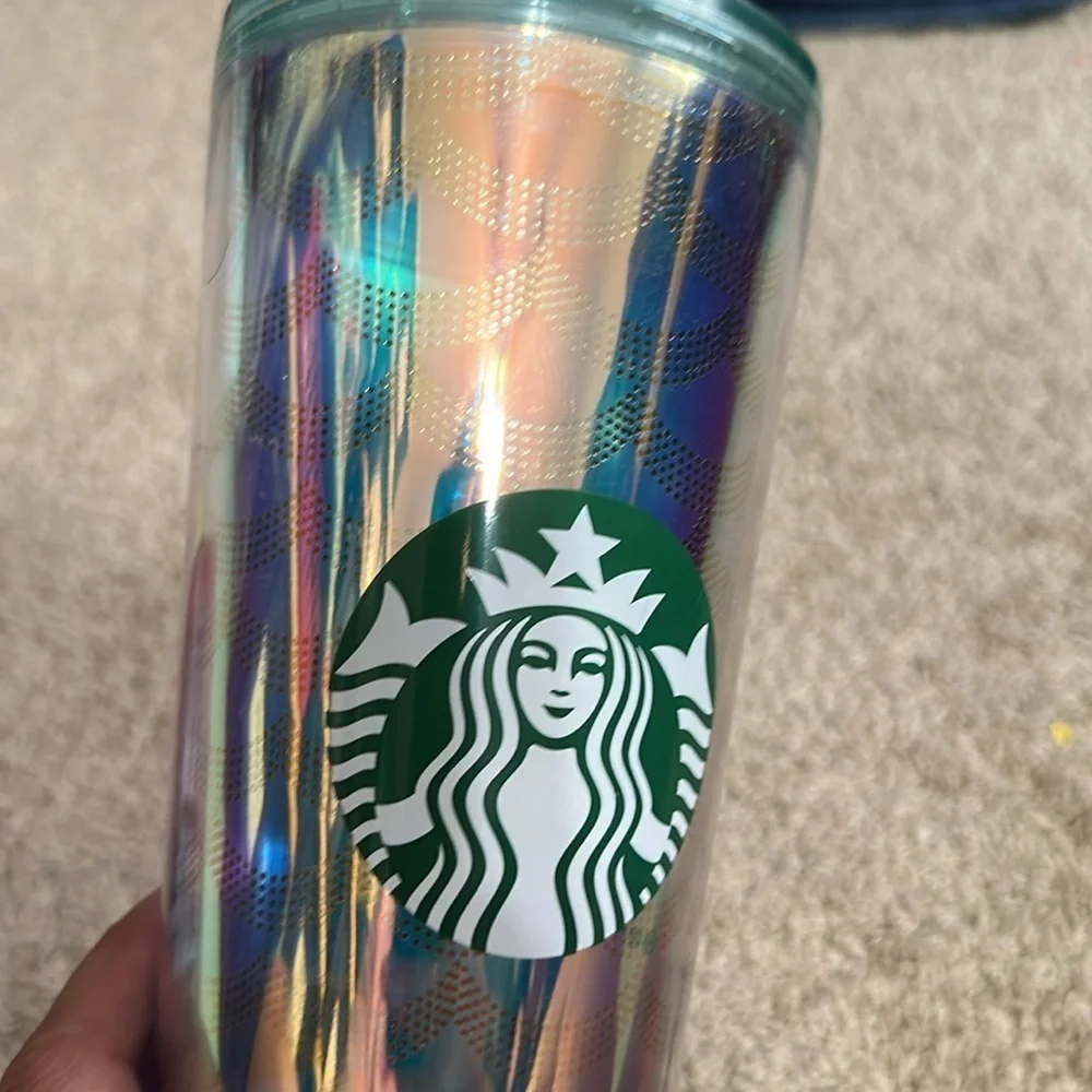 Starbucks Cups Iridescent Mermaid Scales & Pink Sequin 24 oz Tumblers